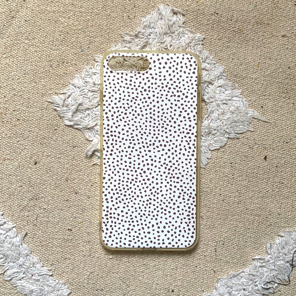 Cute brown polka dot phone case